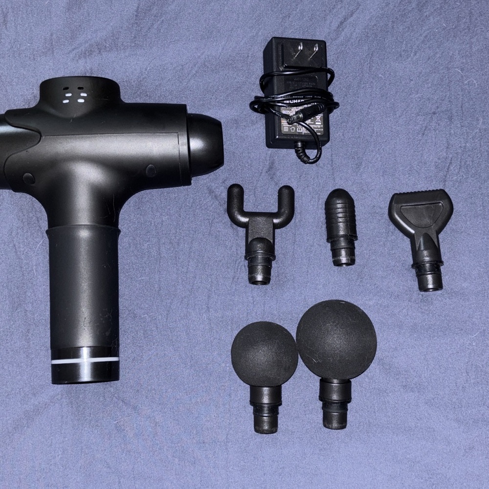 Black Massage Gun Set